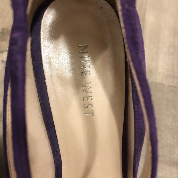 Purple Micro Suede Nine West Pumps | Heels - Picture 4 of 6